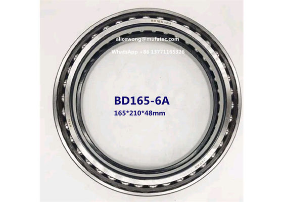 BD165-6A excavator bearing thin section angular contact ball bearing 165*210*48mm