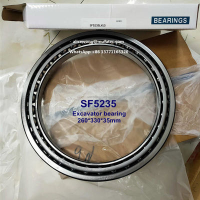SF5235  excavator bearing thin section steel cage angular contact ball bearing 260*330*35mm