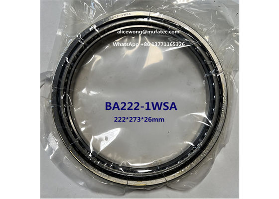 BA222-1 BA222-1WSA excavator bearing thin section angular contact ball bearing 222*273*26mm