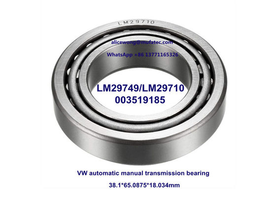 LM29749/10 003519185F Volkswagen Audi input shaft taper roller bearing 38.1*65.0875*18.034mm