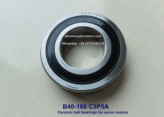 B40-188 C3P5A hybrid ceramic ball bearing high speed servo motors 40*80*18mm