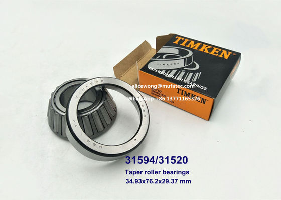 31594/31520 31594/20 automotive wheel hub bearings imperial taper roller bearings 34.93x76.2x29.37mm