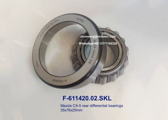 F-611420.02.SKL F-611420 02 KA03-27-220  Mazda CX-5 differential bearings tapered roller bearings 35*76*25mm