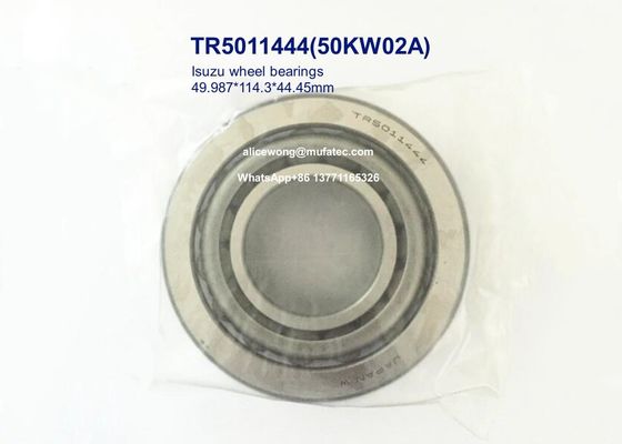 TR5011444 50KW02A Isuzu wheel  bearings taper roller bearings 49.987*114.3*44.45mm