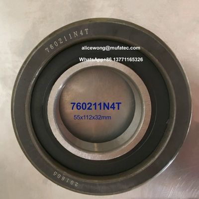760211N4T 55x112x32mm P0 Precision Lift Truck Bearings With  Double Rubber Seals