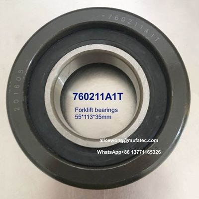 760211N4T 55x112x32mm P0 Precision Lift Truck Bearings With  Double Rubber Seals