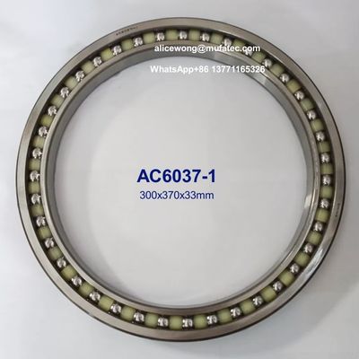 P4 P5 Single Row Thin Wall Bearings Excavator Ball Bearings With Nylon AC6037-1 300x370x33mm