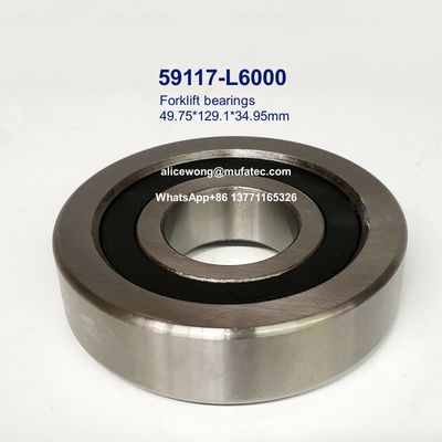 C3 Clearance Forklift Mast Bearing with Rubber Sealing 59117-L6000 49.75x129.1x34.95mm