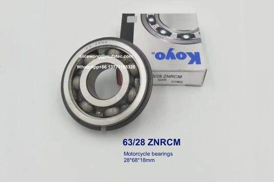 63/28NR C3 Motorcycle Bearings 28x68x18mm with Snap Rings for Automotive Parts