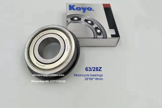 63/28NR C3 Motorcycle Bearings 28x68x18mm with Snap Rings for Automotive Parts