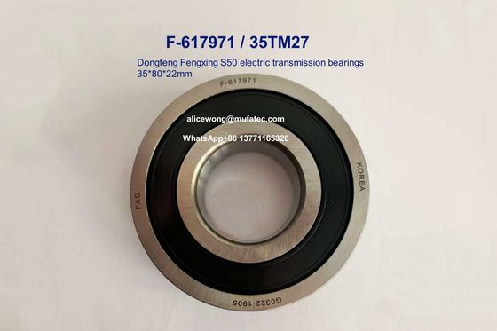 35TM27NXR F-617971 Automobile Electric Transmission Bearings 35x80x22mm Non-standard Deep Groove Ball Bearings