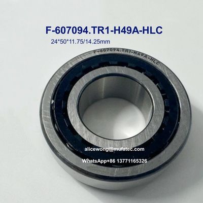 F-607094.TR1-H49A-HLC Ford Motor Transmission Bearing  Nylon Cage Taper Roller Bearings 24x50x11.75/14.25mm