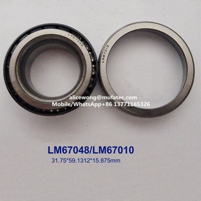 LM67048/LM67010 LM67048/10 Taper Roller Bearings 31.75x59.1312x15.875mm for Automobile Transmission Bearings