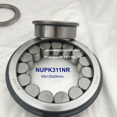 NUPK311NR NUPK311 Cylindrical Roller Bearing 55x120x29mm With Snap Ring